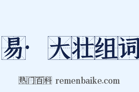 易·大壮组词是什么意思的图片